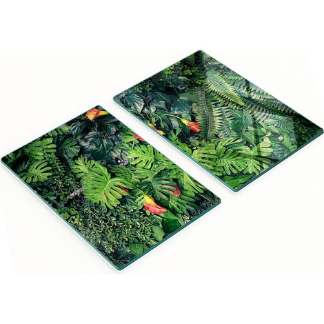 Tableaux en verre résistants et élégants avec un motif jungle exotique 2x40x52 cm (1/5)