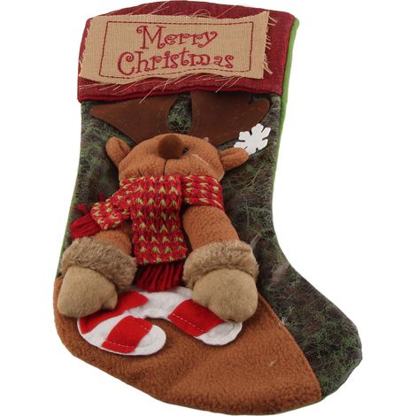 Chaussette De Noel Personnalisee En Tricot Main Design Elche Decorative Fete (1/4)