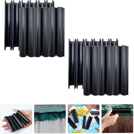 24 Stück Befestigungsclips für Poolabdeckung – Windschutzclips für Winter – Schutz für oberirdische Pools und Metallrahmen