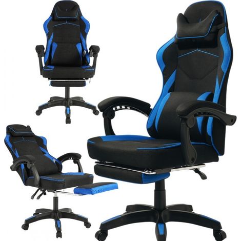 VECTOR Drehbarer Gaming-Stuhl mit Massagefunktion und Fußstütze KO48N