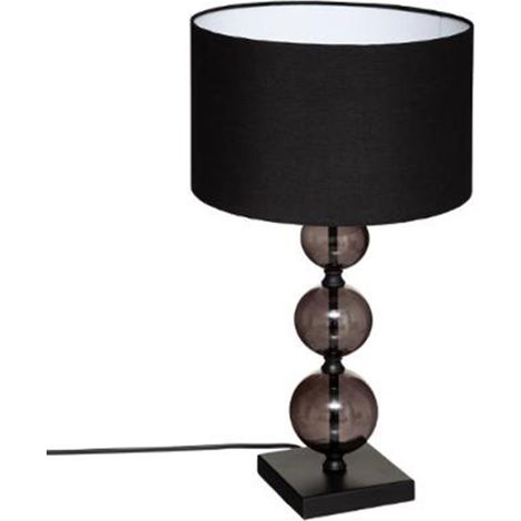 Lampe à Poser en Verre "Alma" 52cm Noir (1/2)