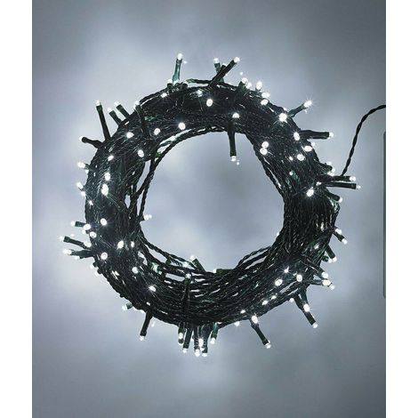 100 LED 8 Functions & Static X-mas Tree Decoration Light/Lights Indoor/Outdoor Garden (White/8 Functions)