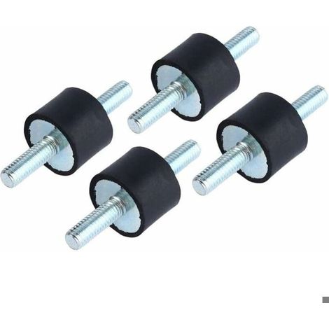 4pcs M6 Supports d'Isolation en Caoutchouc Anti-vibrations Montage d'Isolateur Amortisseur de Pompe à Compresseur d'Air 20x15 (1/4)