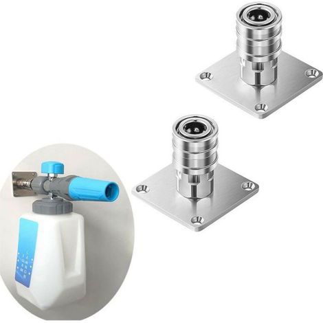 2pcs Supports Muraux Canon Mousse - Fixation rapide 6.35mm Nickel haute qualité - Nettoyeur haute pression accessoire (1/5)