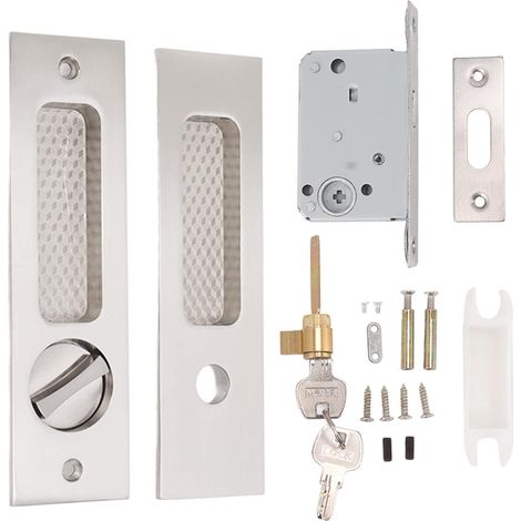 Serrure à mortaise pour porte coulissante avec 2 clés, loquet de (1/5)
