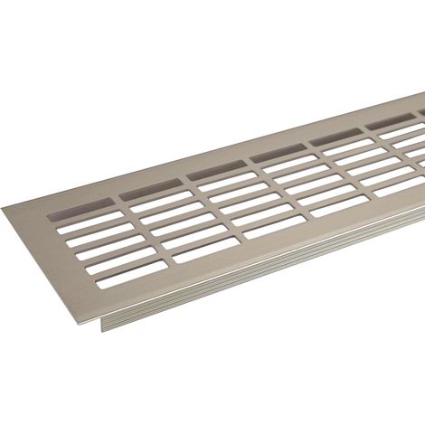 Lüftungsgitter Lochblech 480 x 81 mm Edelstahloptik (1/3)