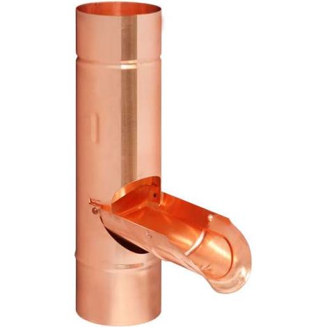 GRÖMO KUPFER Regenwasserklappe ø100mm CU mit Griffmulde ohne Sieb, 61532