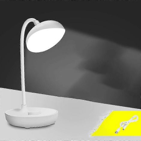 Lampe de bureau pour bureau à domicile, lampe de bureau LED avec porte-stylo et support pour téléphone, 3 modes d'éclairage de couleur, veilleuse de lecture pour protéger les yeux des étudiants et des