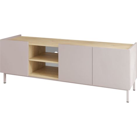 Mueble TV Veldome 102, Cachemira + Roble, Número de puertas: 0, Número de cajones: 0, 153x55x44cm