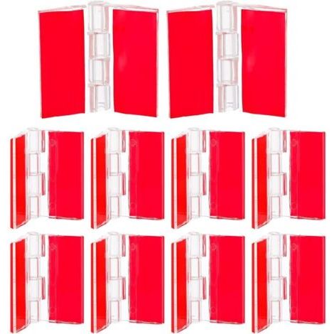 Lot de 12 charnières en plastique acrylique transparent auto-adhésives pour armoire, couvercle d'aquarium, meubles, présentoirs 3 (1/4)