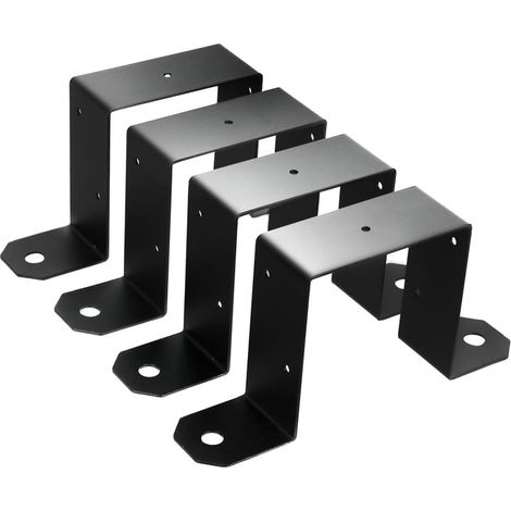 4 sangles pour poteaux métalliques noires