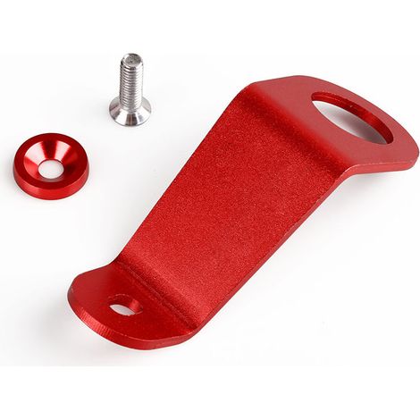 JDM Radiator Bracket Aluminum Alloy Mount for Honda Civic - Red (with logo)