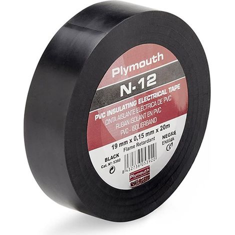 Ruban Isolant Pvc Noir Haute Adhérence 20 M X 25 Mm X 0,15 Mm