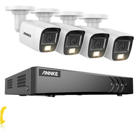 Sistema de cámaras de seguridad, detección por IA, visión nocturna con doble luz, sin disco duro, sin enchufe. (1/5)