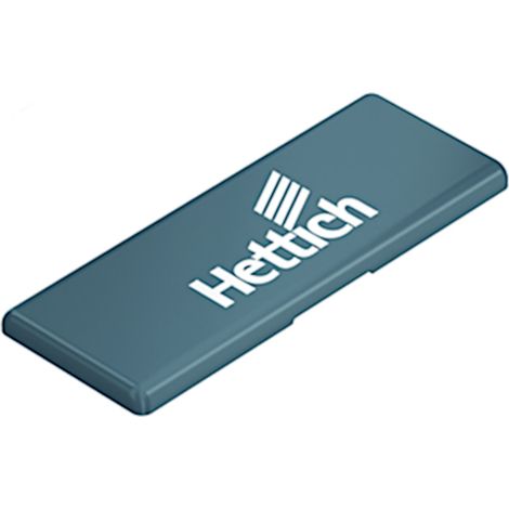 Abdeckkappe f. Sensys Scharnierarm Weitwinkelscharnier bedruckt mit Hettich Logo (1/2)