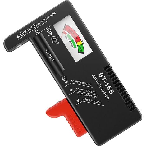 Testeur de Piles Universel, Testeur de Piles Numérique, Testeur de Piles Numérique pour AA, AAA, C, D, 9V, 1.5V