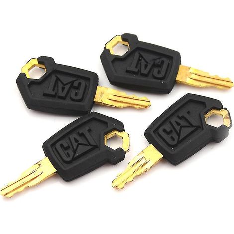Nouvelle clé d'allumage (4 pièces) pour engins lourds (chargeuse, bulldozer) Caterpillar 5P8500 Cat HFMQV (1/5)