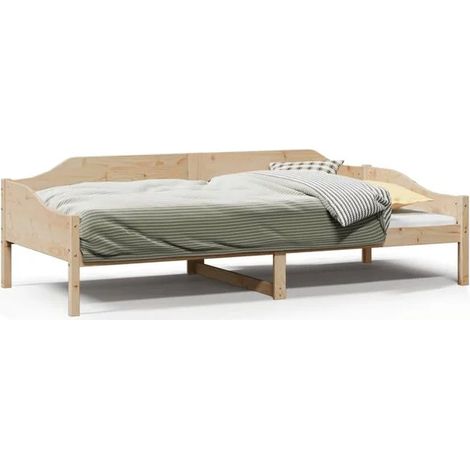Cadre de lit (matelas non inclus) 80 x 200 cm en pin massif (1/5)