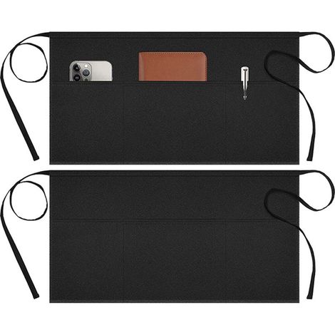 Tablier noir court Tablier BARMAN Tablier tour de taille Tablier noir professionnel Tablier court femme et homme Tablier serveur restaurant Tablier de cuisine professionnel Tablier chef (1/5)