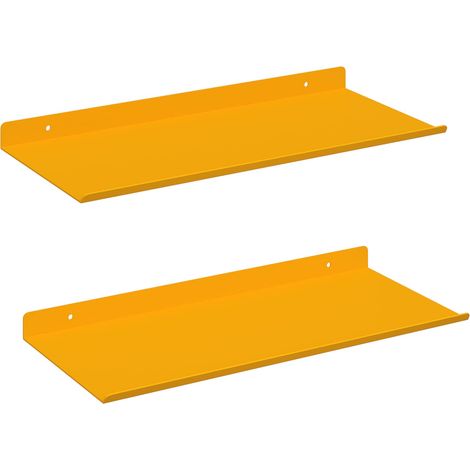 Maison Exclusive - Schwebendes Regal 2 pcs Senfgelb 40 x 18 x 2,5