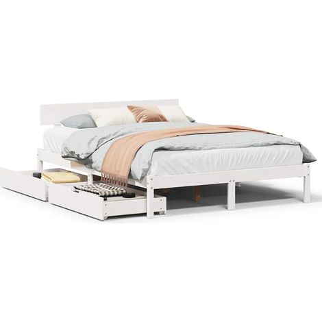Maison Exclusive - Letto senza Materasso Bianco 120x190 cm Legno Massello di Pino
