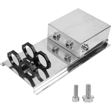 2.5L Réservoir de carburant argenté, étanche, robuste, résistant à la chaleur, montage sous voiture avec support pour pompes 044 (1/5)