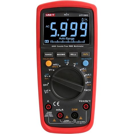 Multimetro Uni-T UT139S compatto nero e rosso (1/3)