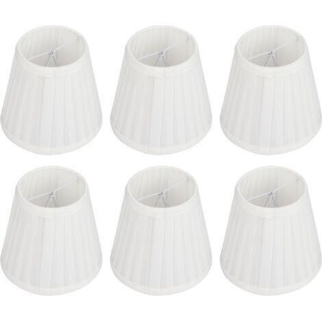 Lot de 6 abat-jour en tissu pour lustre, applique murale ou lampe, idéal pour la décoration de salon, chambre ou hôtel. (1/5)