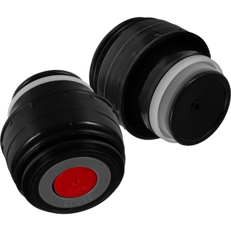 Lot de 2 couvercles de rechange de 4,5 cm pour thermos - Fermeture anti-fuite pour bouteille isotherme et tasse isotherme - Fermeture à clic - Accessoires de gourde - Noir - 45 mm (1/5)