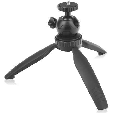 Tripod Stand Mini - Mini trépied Portable pour projecteurs, capacité de Charge 2 kg, Compatible avec Les Supports à Filetage 1/4 Pouce - réglage de l'angle et de la Hauteur 8,5-14cm (1/5)