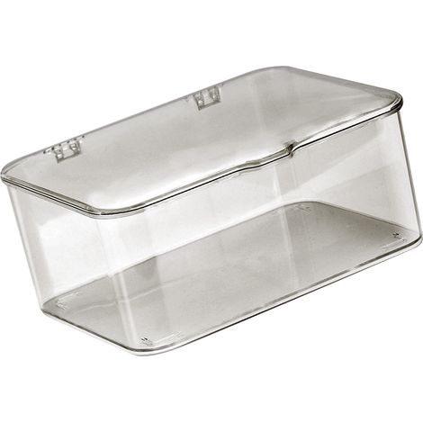 Aufbewahrungsbox aus Kunststoff für den Schreibtisch, großes Fassungsvermögen, staubdicht, vielseitig verwendbar, mit Deckel, inklusive Handytasche und Aufbewahrungsfach, hellgrau (1/5)