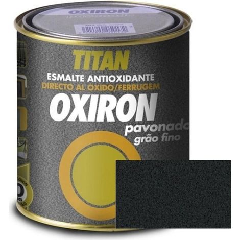 Esmalte Sintético Metálico Antioxidante Oxiron Pavonado Negro 750ml Titan