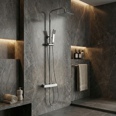Imex - Columna Ducha Termostatica con Grifo Cromado Serie Art