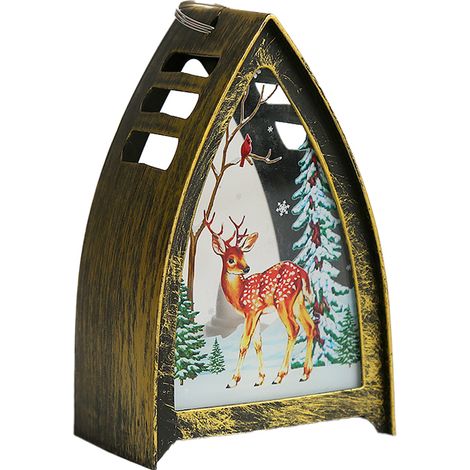 Lanterne de Noël, lanterne décorative suspendue pour tables et cheminées d'intérieur et terrasses extérieures, décoration de fêtes (1/5)