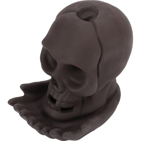 Brûleur d'encens à reflux Purple Sands avec lumière LED, motif tête de mort, fait main, brûleur d'encens conique pour favoriser le sommeil (1/5)