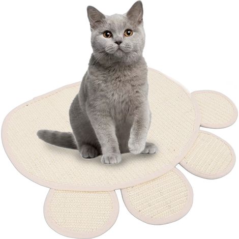 Griffoir en sisal en forme de patte, panier pour chat, tapis à griffer, jouet pour chat à poser sur le canapé (1/5)