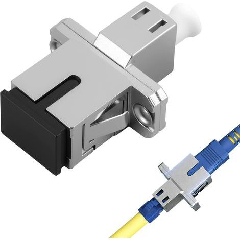 Adaptateur LC/APC femelle vers SC/APC femelle - Adaptateur de câble à fibre optique SC/APC -LC/APC monomode Simplex - Adaptateur à fibre optique pour appareils porteurs (1/5)