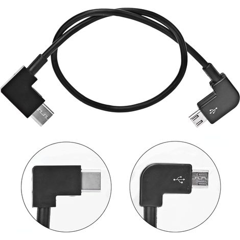 Cavo micro-USB, accessorio cavo micro-USB RC compatibile con il drone Mavic Mini (da micro-USB a USB Type-C) (1/5)