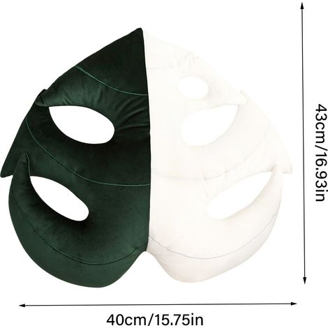 Coussin décoratif en bambou en forme de feuille, motif dos de tortue (1/5)