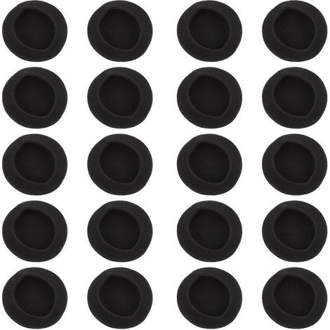 20er-Pack universelle elastische Ersatz-Ohrpolster für Kopfhörer – 5 cm – Schwarz (1/3)