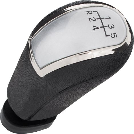 Pomo de palanca de cambios Mercedes Vito W638 96-03 plateado + cromado 5 velocidades (1/5)