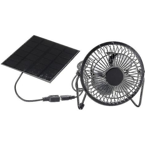 Ventilateur de ventilation, panneau solaire USB, ventilateur en fer (1/3)