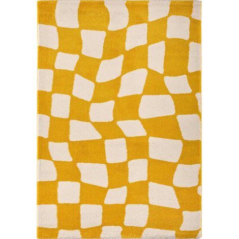 Tapis intérieur à poils longs Swing 383 jaune 200 x 280 cm (1/4)