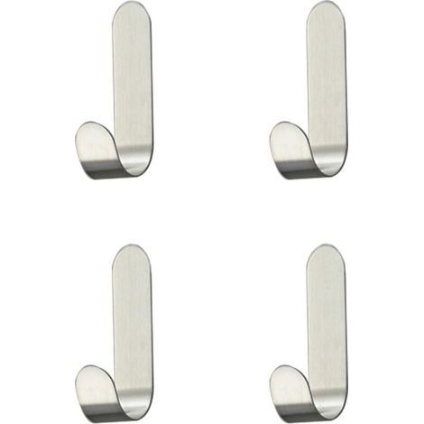 Stück selbstklebende Edelstahlhaken für Handtücher, Schlüssel, Haushalt, Küche, Badezimmer, rostfrei und (1/5)