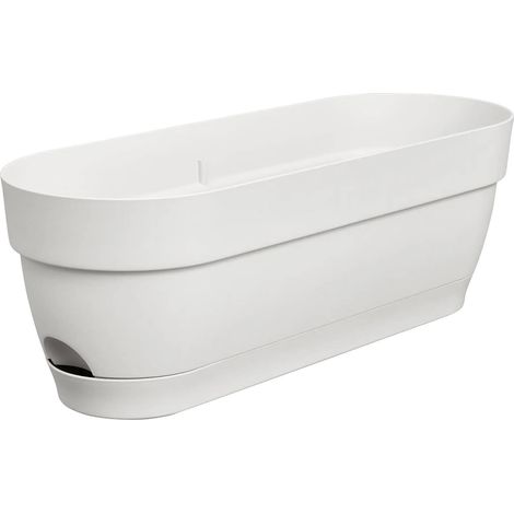 Pflanzkübel Vibia Campana 50cm Weiß Seide - Elho (1/5)