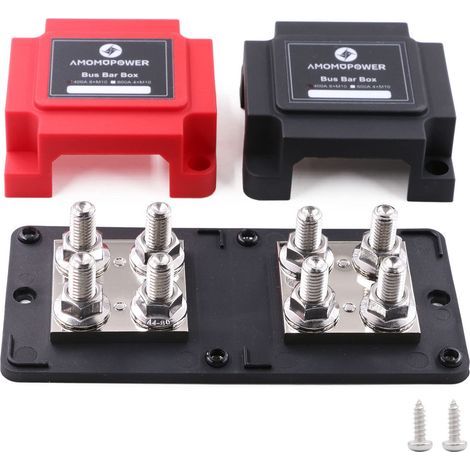 1 Bornier 400A, Cuivre Étamé 5,5mm, 8 Vis M10, Distribution 48V DC, Pour Batterie Solaire Marine (1/5)