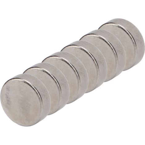 Confezione da 100 magneti rotondi al neodimio ad alta magnetizzazione per il montaggio fai-da-te del frigorifero, 6 x 2 mm (1/3)