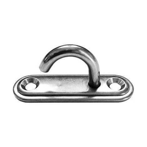 Pontet crochet sur platine inox A4 - Diamètre: 5