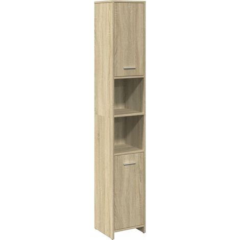 Maison Exclusive - Badezimmerschrank Sonoma-Eiche 30x30x183,5 cm