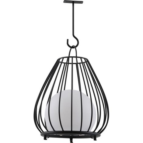 [GEBRAUCHT] Lindby Led Solarleuchte Kelda Schwarz Alu 38 Cm Dimmbar Deckenlampe Leuchte B-Ware